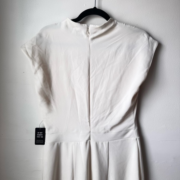 Express White Midi Dress | Cap Sleeves | Modern Chic | NWT Size M - Picture 6 of 11